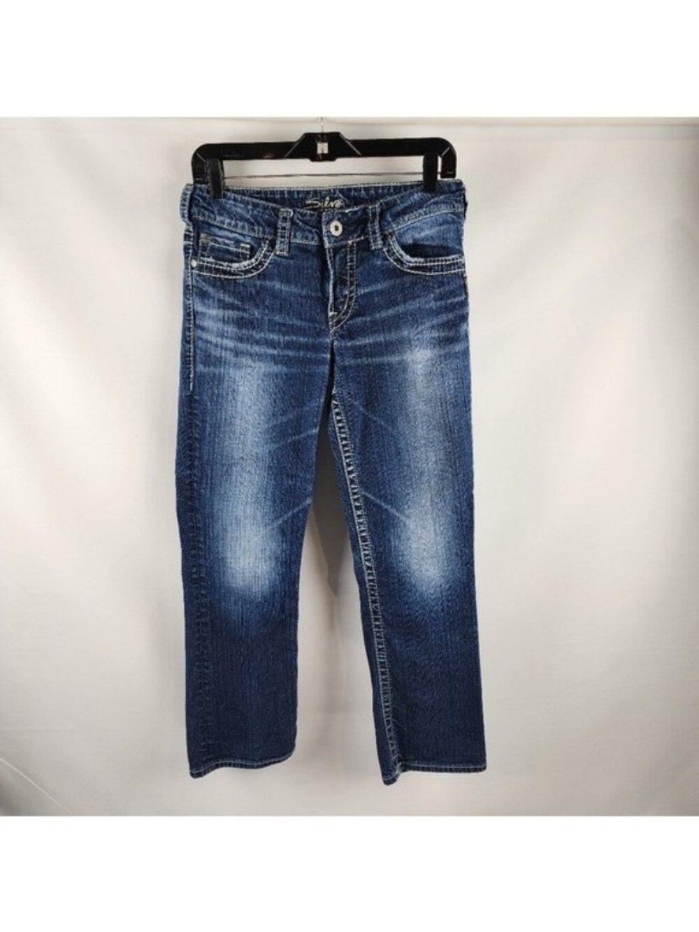Silver Jeans Womens Suki Capri Blue Jeans Size 28 (28x25)